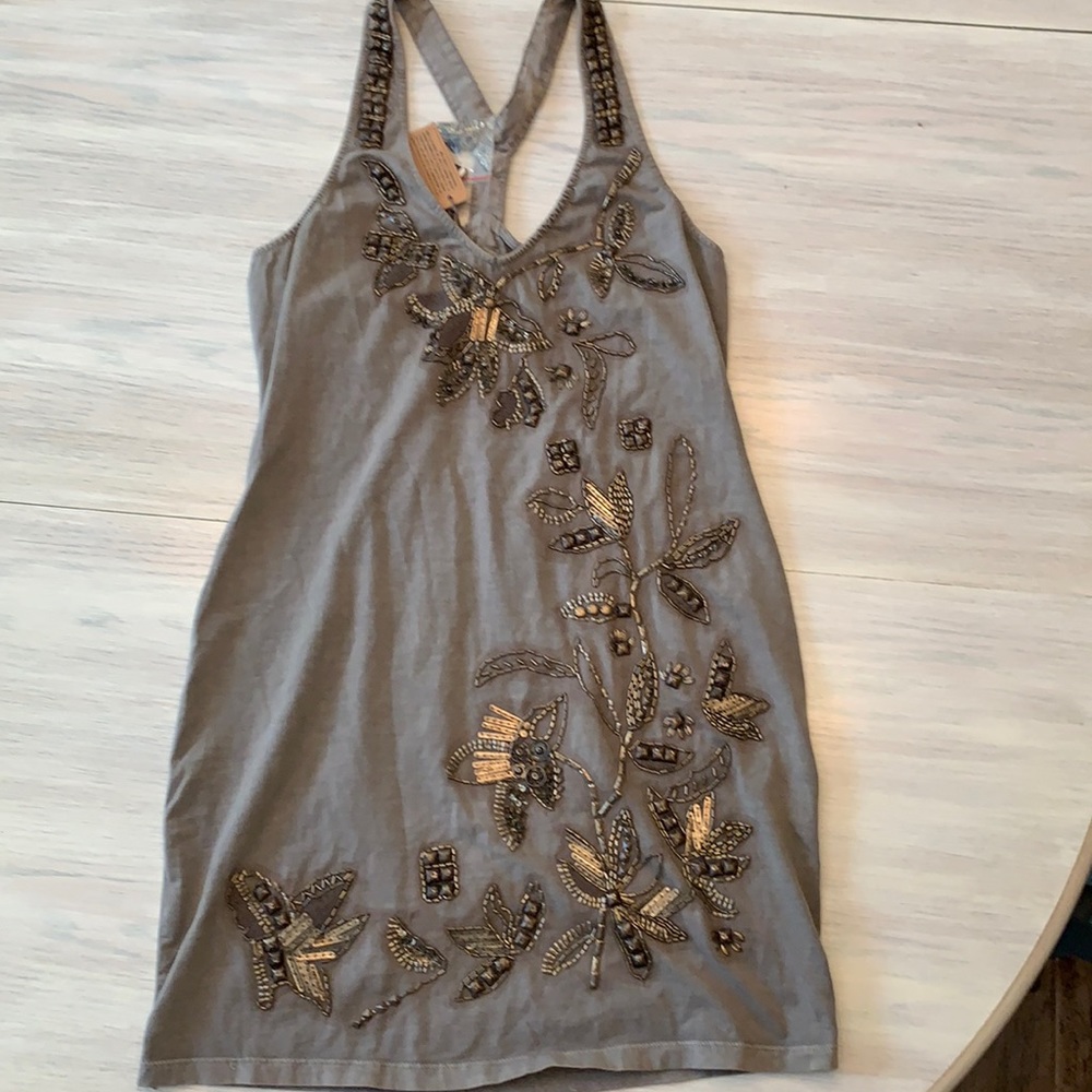 AMAZING beaded mini dress, NWT